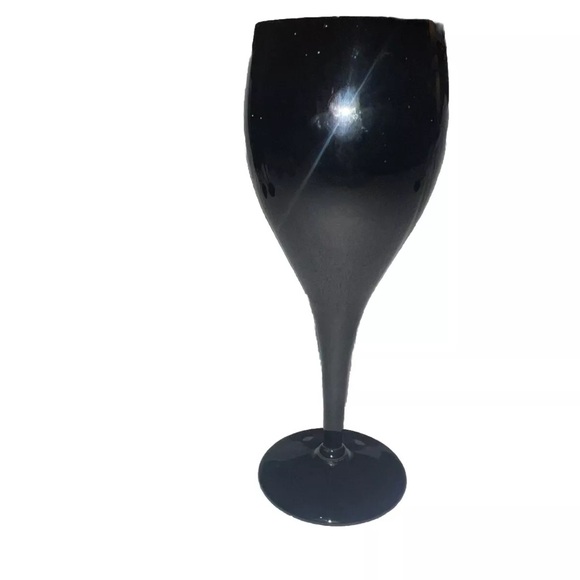 Vintage MIKASA Black Elegance Amethyst CRYSTAL Set Of 4 Wine Glasses - Picture 3 of 4